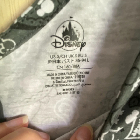 Disney Pants Jumpsuit Romper One Piece Subtle Mickey Mouse Sz Small - Picture 9 of 14